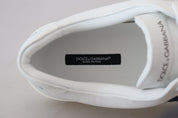 Dolce & Gabbana Elegant White Leather Men's Sneakers