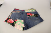 Dolce & Gabbana Blue Patchwork High Waist Denim Jeans