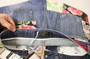 Dolce & Gabbana Blue Patchwork High Waist Denim Jeans