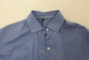 Ermanno Scervino Dapper Blue Cotton Dress Shirt for Men