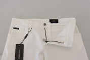 Dolce & Gabbana Elegant Slim Fit White Skinny Jeans