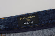 Dolce & Gabbana Elegant Blue Wash Regular Fit Jeans