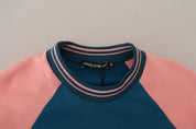 Dolce & Gabbana Blue Pink Queen Sequin Crystal Sweater