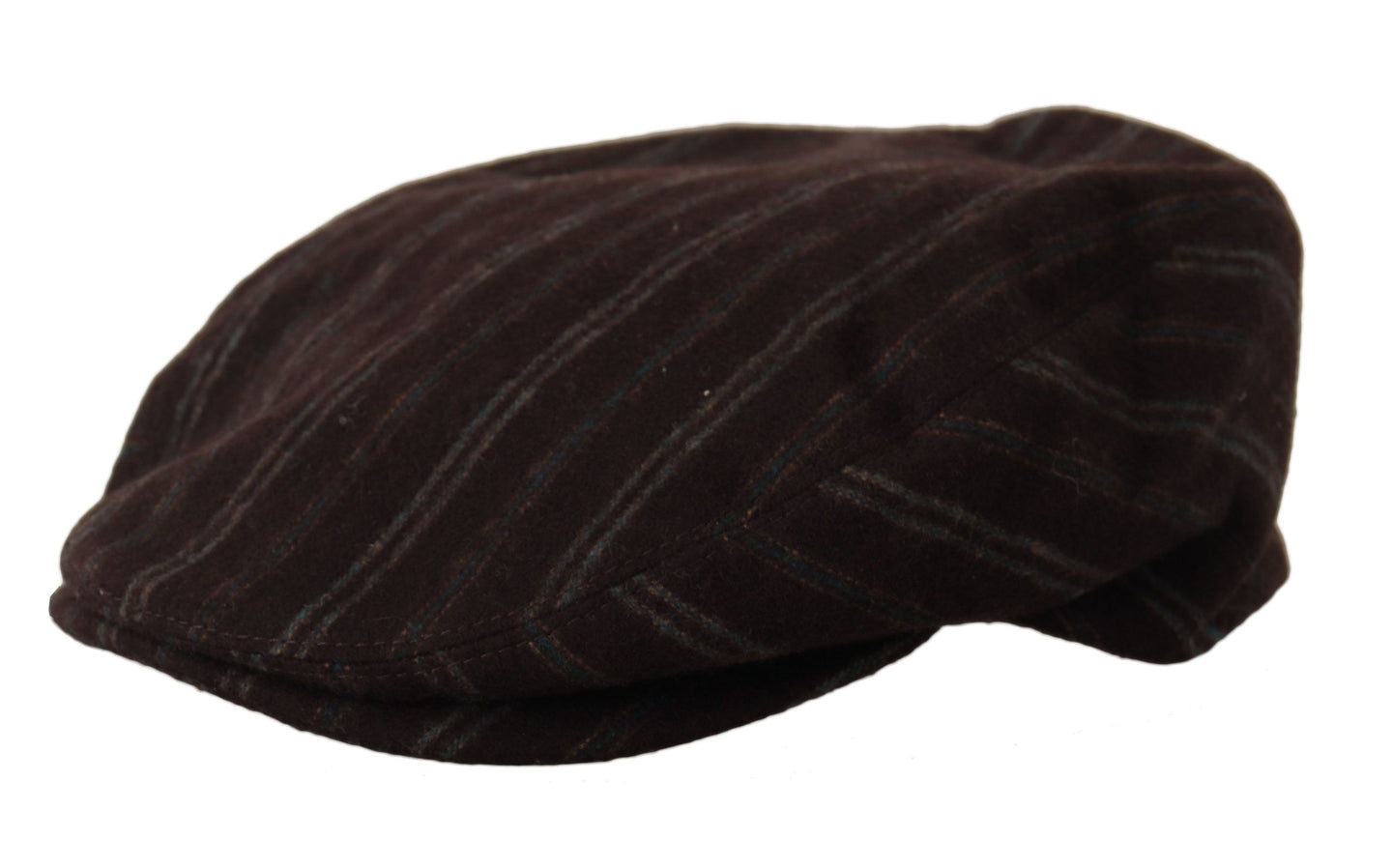 Elegant Striped Wool Blend Newsboy Cap