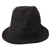 Dolce & Gabbana Gray Virgin Wool Logo Fedora Trilby Cappello Hat