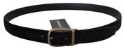 Dolce & Gabbana Elegant Black Leather Belt