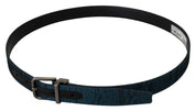 Dolce & Gabbana Elegant Blue Jacquard Designer Belt