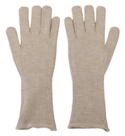 Dolce & Gabbana Elegant Ivory Cashmere-Silk Blend Gloves