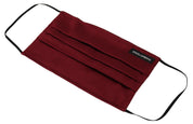 Dolce & Gabbana Maroon Silk Pleated Elastic Ear Strap One Size Face Mask