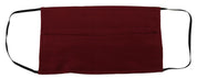 Dolce & Gabbana Maroon Silk Pleated Elastic Ear Strap One Size Face Mask