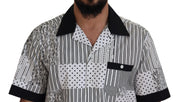 Dolce & Gabbana Elegant Black & White Cotton Shirt