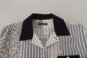 Dolce & Gabbana Elegant Black & White Cotton Shirt