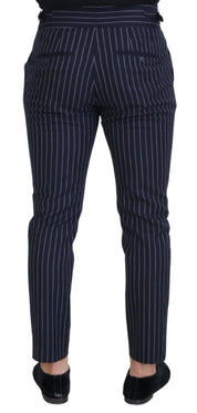 Dolce & Gabbana Sophisticated Blue Wool Blend Trousers