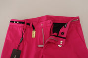 Dolce & Gabbana Chic Pink Cotton Blend Trousers