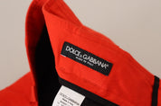 Dolce & Gabbana Elegant Red Cotton Blend Trousers