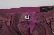 Dolce & Gabbana Elegant Magenta Cotton Trousers