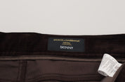 Dolce & Gabbana Elegant Brown Silk Blend Trousers