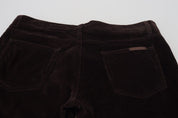 Dolce & Gabbana Elegant Brown Silk Blend Trousers