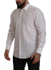 Dolce & Gabbana Elegant Slim Fit White Martini Dress Shirt