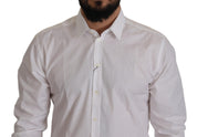 Dolce & Gabbana Elegant Slim Fit White Martini Dress Shirt