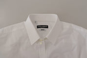 Dolce & Gabbana Elegant Slim Fit White Martini Dress Shirt