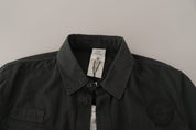 GF Ferre Sleek Dark Gray Cotton Casual Shirt