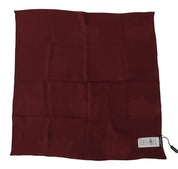 Dolce & Gabbana Elegant Red Silk Square Scarf Wrap