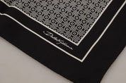 Dolce & Gabbana Elegant Black Silk Geometric Scarf for Men