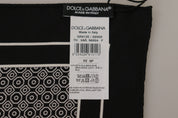 Dolce & Gabbana Elegant Black Silk Geometric Scarf for Men