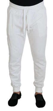 Dolce & Gabbana Elegant White Cotton Sweatpants