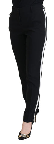 Dolce & Gabbana Black High Waist Women Pants