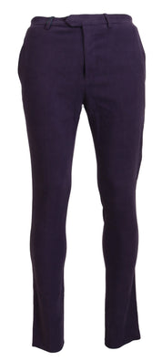 BENCIVENGA Elegant Purple Cotton Trousers