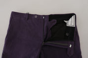 BENCIVENGA Elegant Purple Cotton Trousers