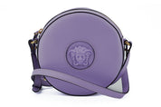 Versace Elegant Purple Round Shoulder Bag