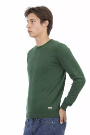 Baldinini Trend Green Cotton Mens Sweater