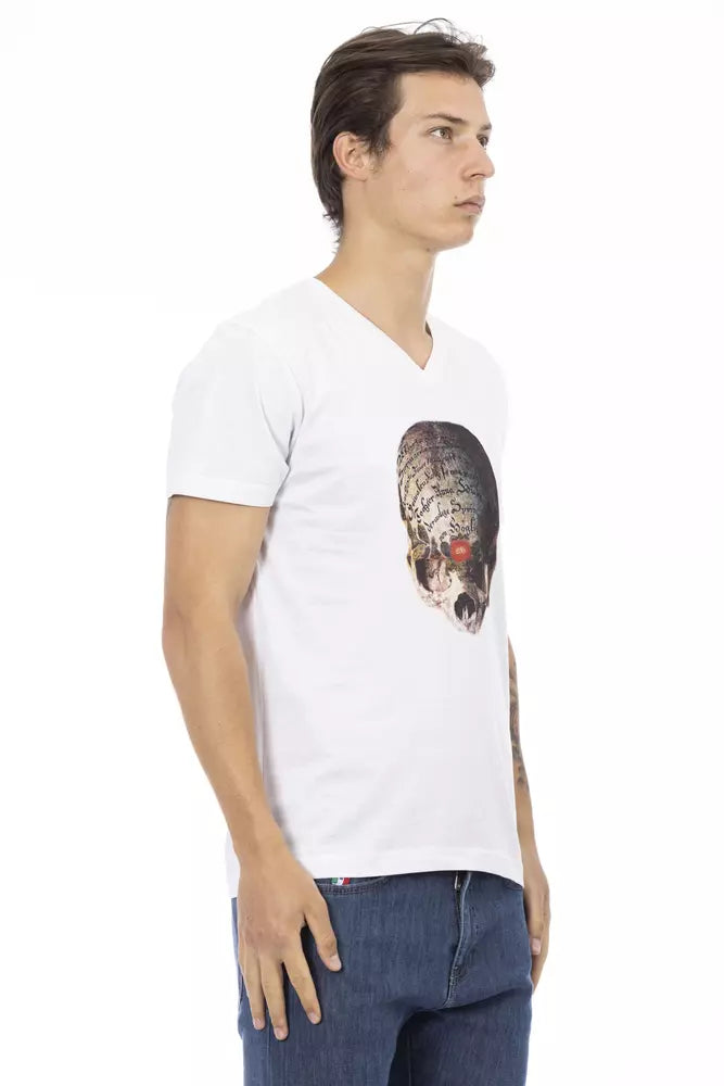 Trussardi Action White Cotton Men T-Shirt