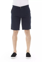 Baldinini Trend Blue Cotton Men Bermuda Short