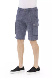 Baldinini Trend Blue Cotton Men Cargo Short