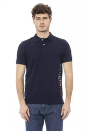 Baldinini Trend Blue Cotton Men Polo Shirt