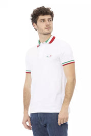 Baldinini Trend White Cotton Men Polo Shirt