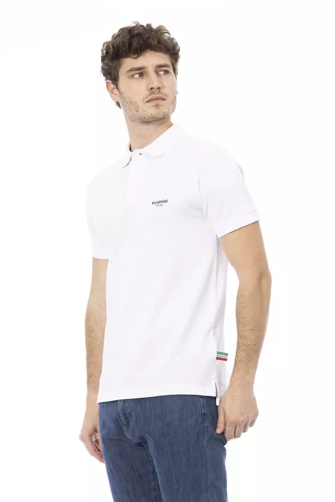 Baldinini Trend White Cotton Men Polo