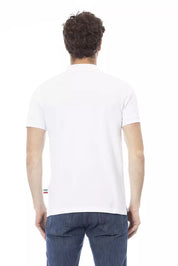 Baldinini Trend White Cotton Men Polo