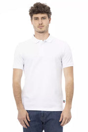 Baldinini Trend White Cotton Men Polo