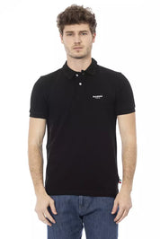 Baldinini Trend Black Cotton Men Polo