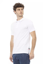 Baldinini Trend White Cotton Men Polo