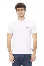 Baldinini Trend White Cotton Men Polo Shirt