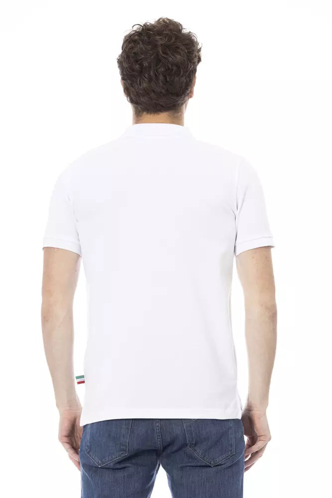 Baldinini Trend White Cotton Men Polo