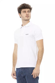 Baldinini Trend White Cotton Men Polo Shirt