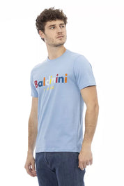 Baldinini Trend Light Blue Cotton Men T-Shirt