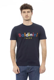 Baldinini Trend Blue Cotton Men T-Shirt